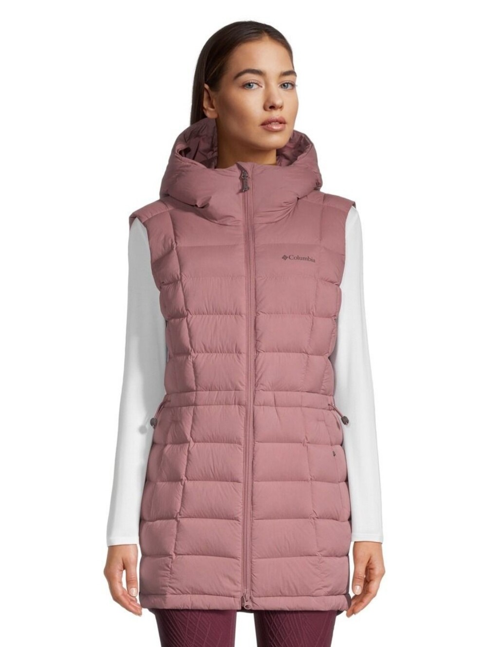 Columbia Women's Ardenwood Mid Down Vest Sz L Pink Mauve NWT